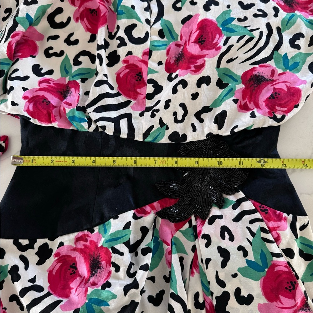 Vintage A.J. BARI Floral and Animal Print Dress - Picture 10 of 15